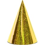 PartyDeco Парти шапки - холографични златни