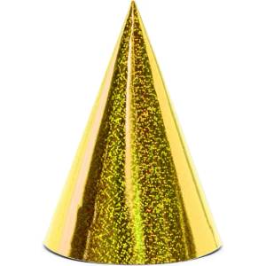 PartyDeco Парти шапки - холографични златни