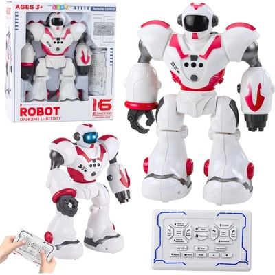 LEAN Toys 28839 Interaktívny diaľkovo ovládaný robot, 16 funkcií, svetlá a zvuky, ružový