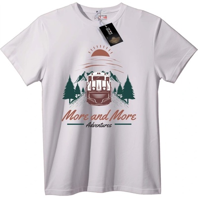 NOONEBRAND Тениска Приключенски Влак - 6XL, White