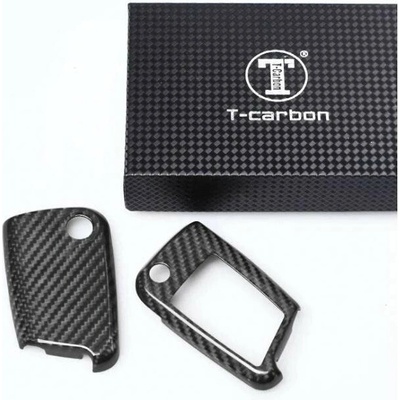 Kľúčenka T-carbon pre VW / Seat / Škoda novšej generácie, s vystreľovacím kľúčom, čierna