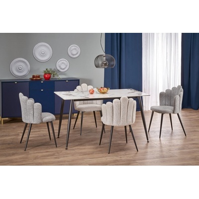 Halmar Jídelní stůl EMILIO bílý černý – Zboží Mobilmania