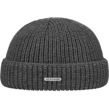 Stetson Low Nízká čepice s texturovaným úpletem merino beanie