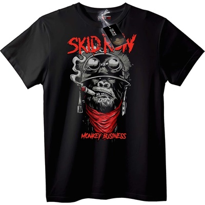 NOONEBRAND Тениска Skid Row Monkey Business - M, White