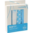 New Baby Softy s potiskom 70 x 70 tyrkysovo-biele 4 ks