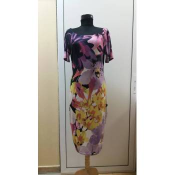 Image 1 of Rumena Дамска рокля с цветна предна част Rumena