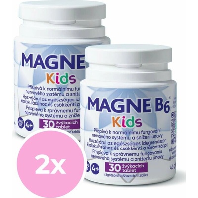MAGNE B6 Kids 30 žvýkacích tablet balení 2 ks