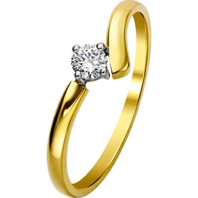 Zlaton Prsten žluté zlato s kamenem s diamantem 000460511184
