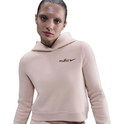 Nike W NSW PHNX FLC SHRUNKEN HOODIE SILT RED Červená