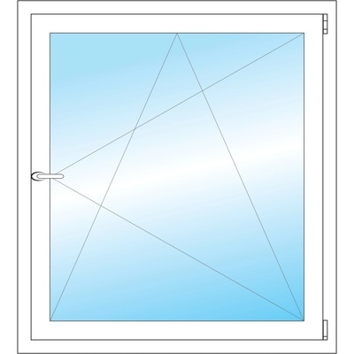 Okna Hned Plastové okno 1050 x 950 mm bílé otevíravé a sklopné pravé