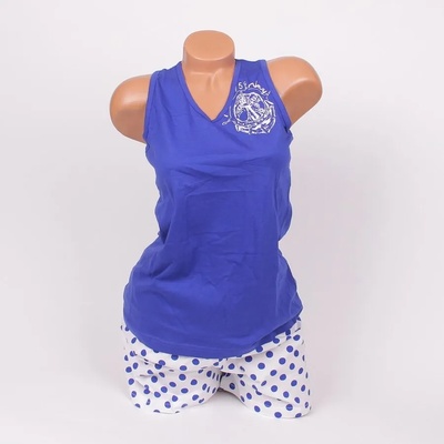 Пижама в синьо и бяло на точки