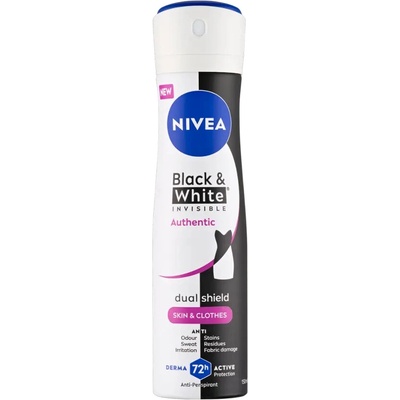 NIVEA Antiperspirant sprej pro ženy Black & White Authentic 150 ml – Hledejceny.cz