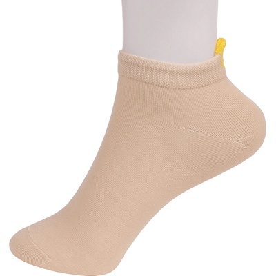 Дамски къси чорапи в бежово с луна