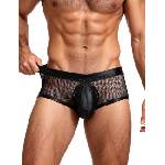 SuperLove Sexy Mesh Openable Crotch Men Boxer 259 Black M