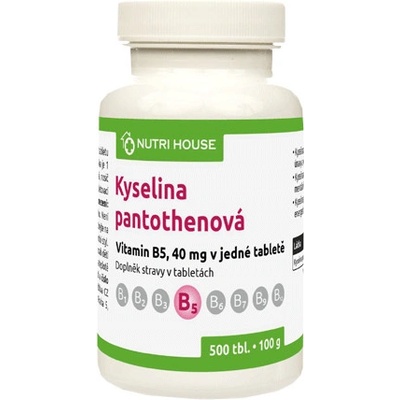 Nutri House Kyselina pantothenová Vitamin B5 500 tablet