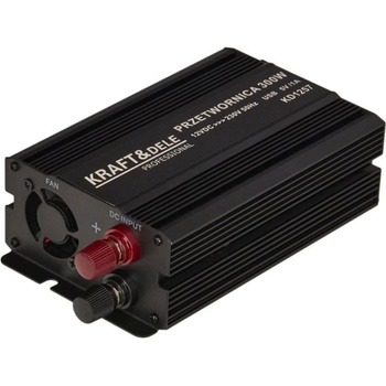 Kraft&Dele Kraft & Dele преобразувател на напрежение 12V към 230V 300W/600W KD1257, чиста синусоида (KD1257)