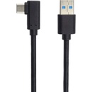 PremiumCord ku31cz3bk USB typ C/M zahnutý konektor 90° - USB 3.0 A/M, 3m