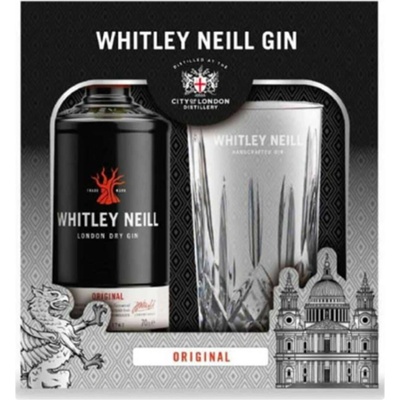 Whitley Neill Original Gin 43% 0,7 l (dárkové balení 1 sklenice)