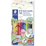 STAEDTLER Комплект цветни моливи с гума, шестоъгълни, STAEDTLER "Noris Club", 12 различни цвята 144 50NC12 (144 50NC12)