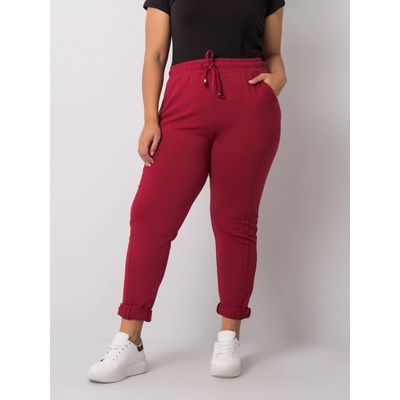 Basic Feel Good Dámské tepláky Plus Size RV-DR-6331.86 Bordó