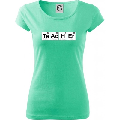 Periodická tabulka Teacher Pure dámske tričko Mätová