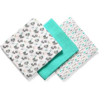 BabyOno Take Care Natural Diapers пелени от плат 70 x 70 cm Turquoise 3 бр