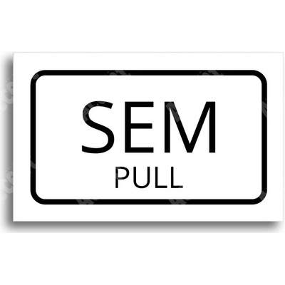 ACCEPT Tabulka SEM - TAM - typ 33 (80 x 50 mm) - bílá tabulka - černý tisk