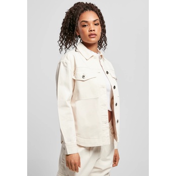 Urban Classics Дамско яке в пясъчен цвят Urban Classics Ladies Oversized Shirt Jacket UB-TB4366-02903 - Пясъчен, размер 5XL