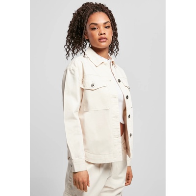Urban Classics Дамско яке в пясъчен цвят Urban Classics Ladies Oversized Shirt Jacket UB-TB4366-02903 - Пясъчен, размер 5XL