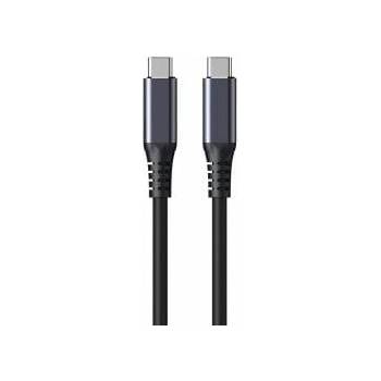 eStuff INFINITE (GRS) USB-C Cable 1m, USB4 Gen2x2, 100W, 20Gbps, 8K/60Hz Black. Recycled Plastic. Super Soft