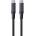 eStuff INFINITE (GRS) USB-C Cable 1m, USB4 Gen2x2, 100W, 20Gbps, 8K/60Hz Black. Recycled Plastic. Super Soft