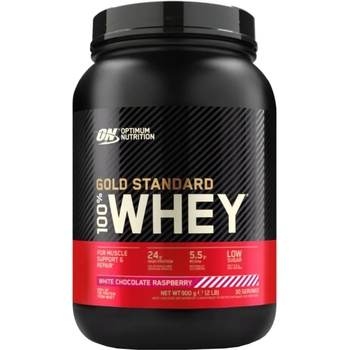 Optimum Nutrition Gold Standard 100% Whey, бял шоколад с малини, 908 g, Optimum Nutrition