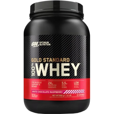 Optimum Nutrition Gold Standard 100% Whey, бял шоколад с малини, 908 g, Optimum Nutrition