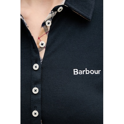Barbour тениска с яка дамска от памук с еластан (LML0634)