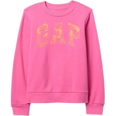 GAP Logo Crew dívčí mikina růžová