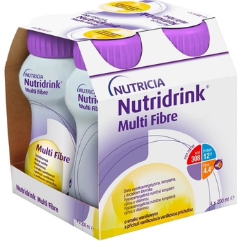 NUTRIDRINK MULTI FIBRE S PŘÍCHUTÍ VANILKOVOU POR SOL 4X200ML