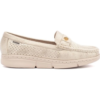 Goodin Zajímavé mokasíny dámské zlaté bez podpatku