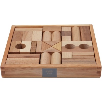 Wooden Story Kocky v drevenej krabičke - 30 ks - Prírodné
