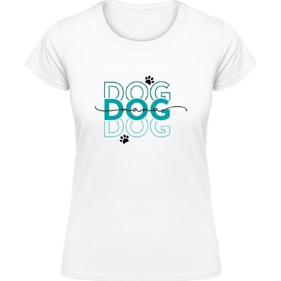 Akciové Dámske Tričko Soft-Style Gildan Diazjn DOG DOG DOG mama Biela