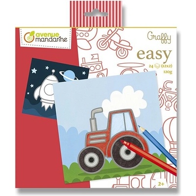 Omaľovánky Avenue Mandarine Graffy Easy Dopravné prostriedky