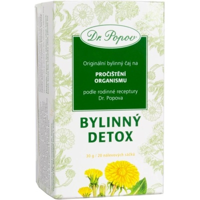 Dr.Popov Bylinný detox porcovaný čaj bylinný čaj pro podporu pročištění organismu 30 g
