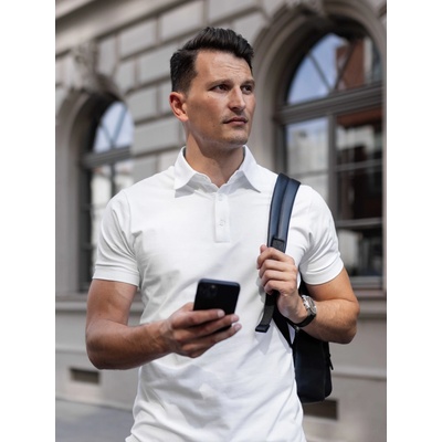 TallGuys pánská rozstřižená polokošile Pure white