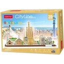 CubicFun 3D puzzle CityLine panorama Bracelona 186 ks