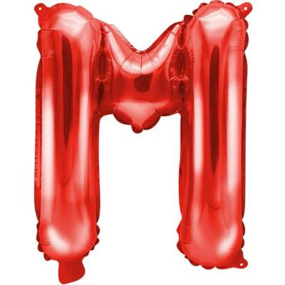Party Fóliový balón písmeno M červený na oslavu