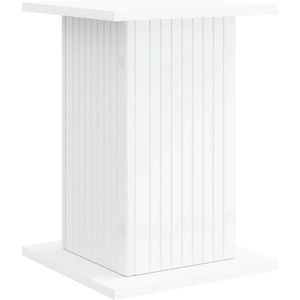 vidaXL Стойка за растения Бяло 30, 5 x 30 x 43 см Инженерна дървесина (899798)