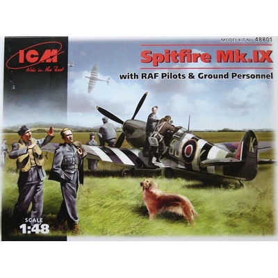 ICM Spitfire Mk.IX with RAF Pilots and Ground Personnel 1:48