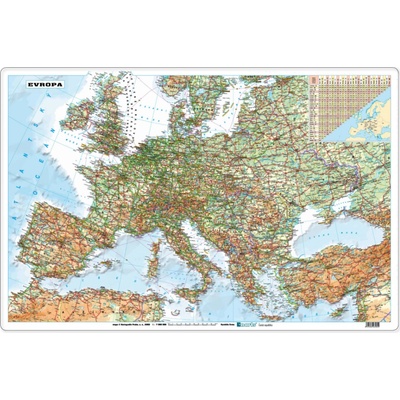 Podložka stolní se záložkou 60 x 40 cm mapa Evropa