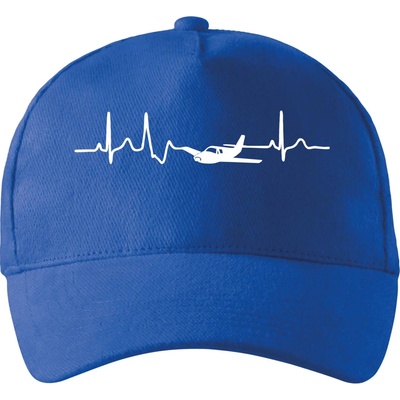 EKG letadlo so zahnutým šiltom a látkovou sponou Kráľovská modrá