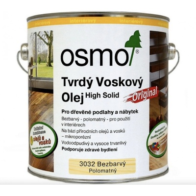 Osmo 3032 Tvrdý voskový olej Original 0,75 l Bezbarvý hedvábný polomat – Zboží Mobilmania