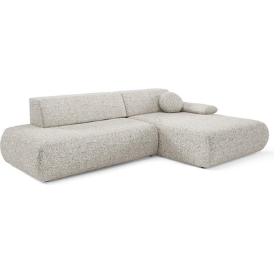 Laski Ъглов разтегателен диван l-форма prato, с място за съхранение, десен, бежов (lk0080)